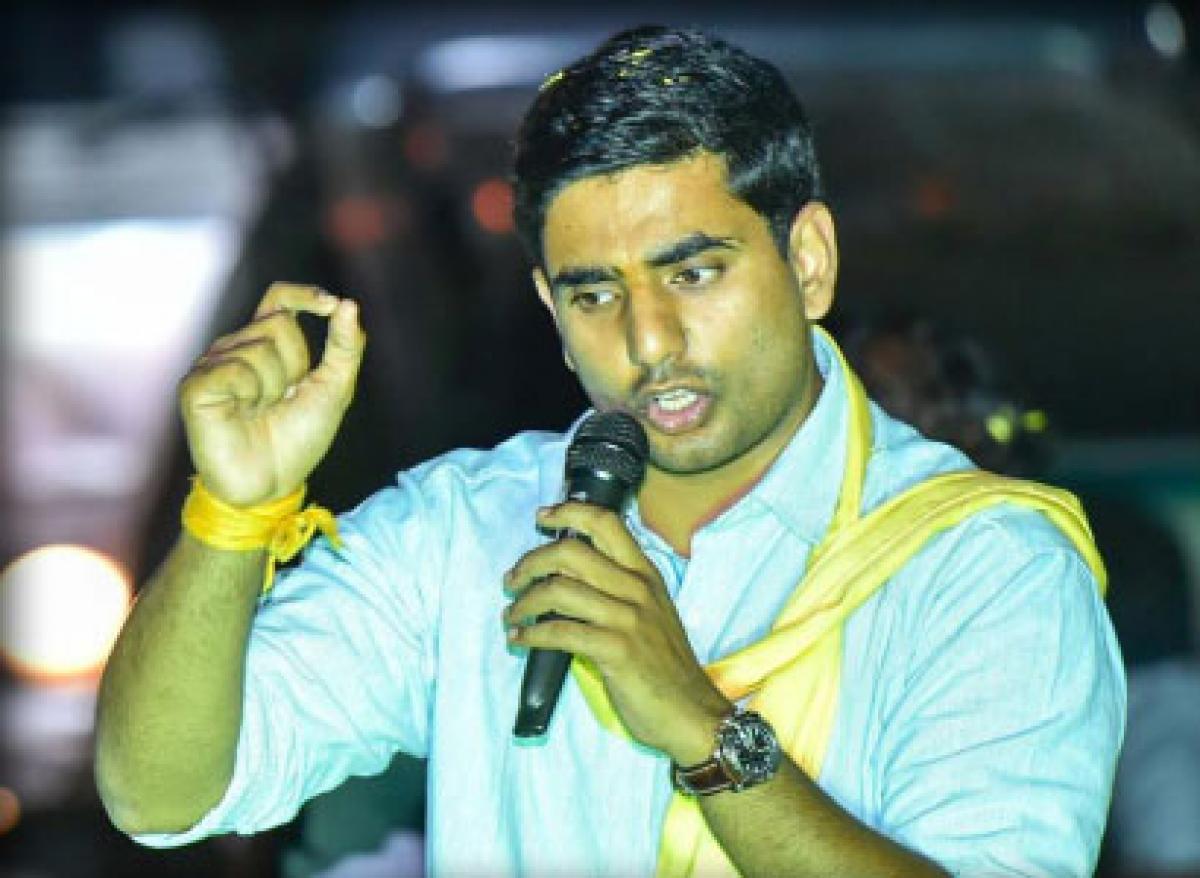 Nara Lokesh calls TRS government two faced